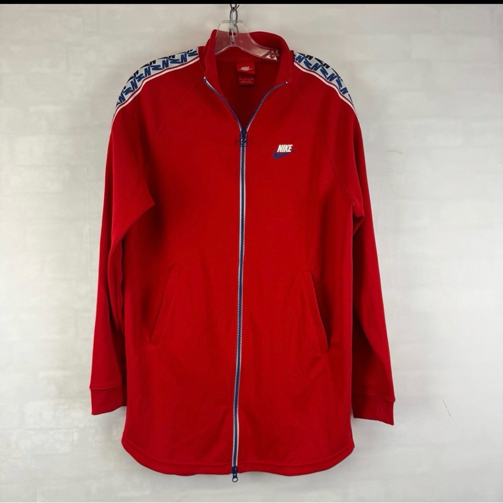 Nike Red White & Blue Full Zip Taped Poly Track Jacket Men's‎ Sz. S NWOT